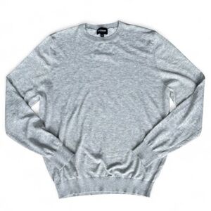 Men's Duchamp London Wool Blend Lightweight Sweater Gray Size Large
